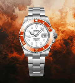 Seiko Mod Submariner Amber Orange
