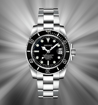 Seiko Mod Submariner Black