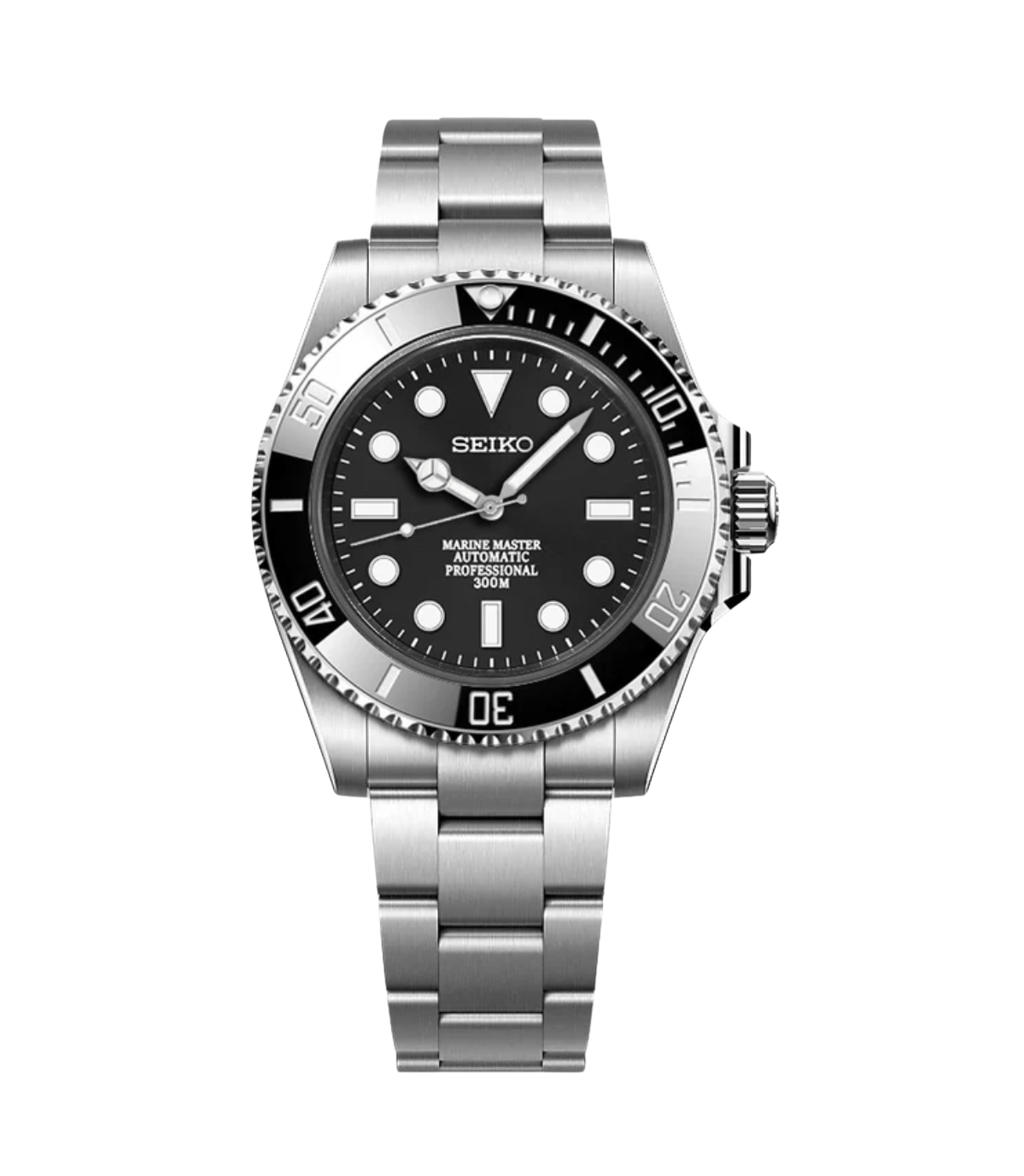 Seiko Mod Submariner Black (No Date)