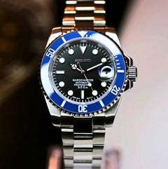 Seiko Mod Submariner Blue Black