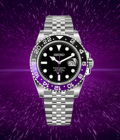 Seiko Mod Submariner Purple Black