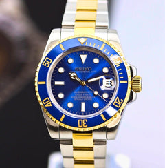 Seiko Mod Submariner Twotone Blue