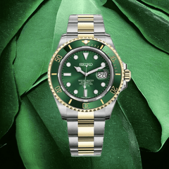 Seiko Mod Submariner Two tone Green