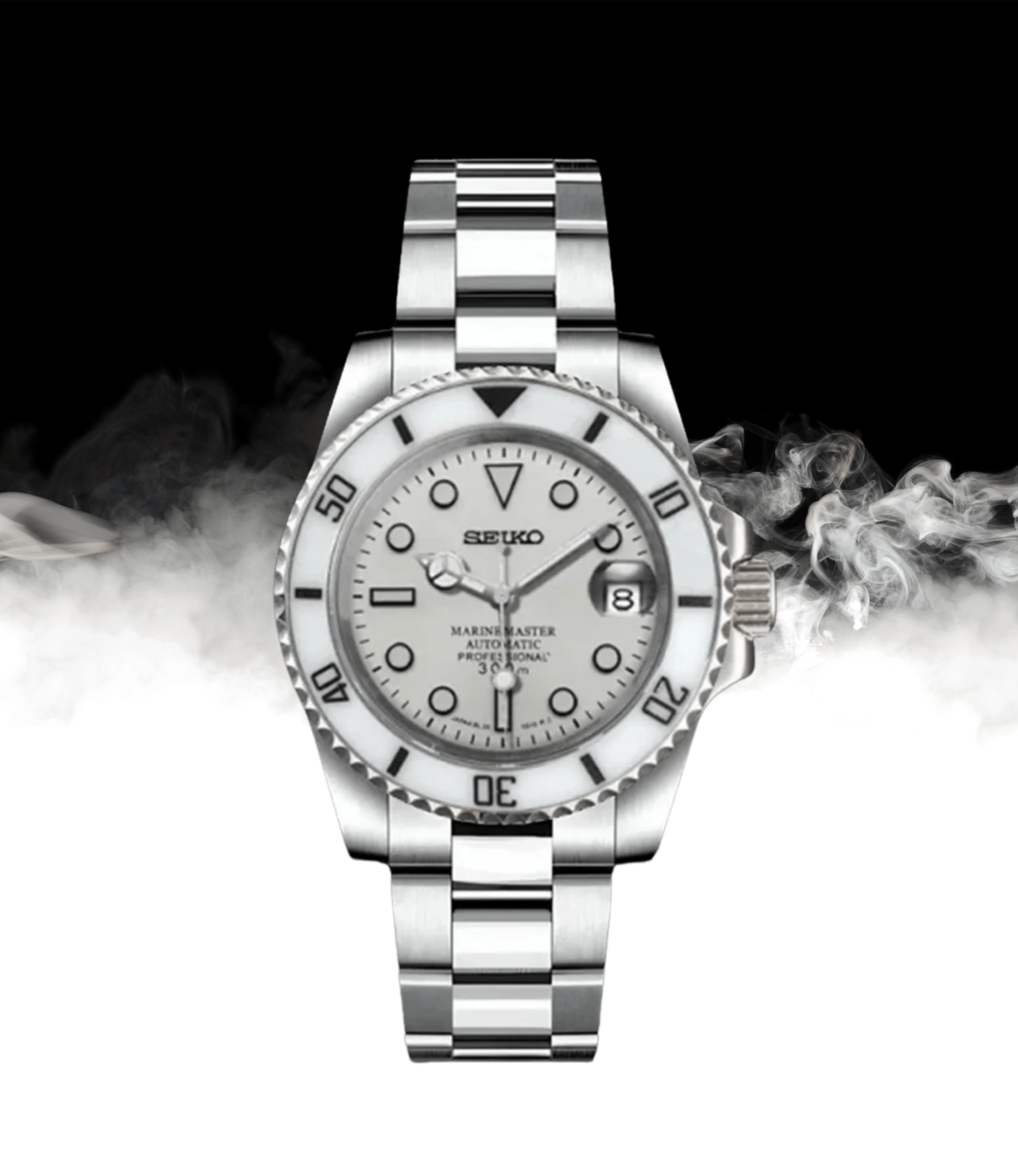 Seiko Mod Submariner White