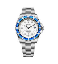 Seiko Mod Submariner White Ruby