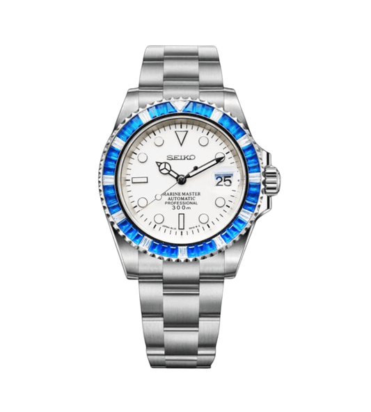 Seiko Mod Submariner White Ruby